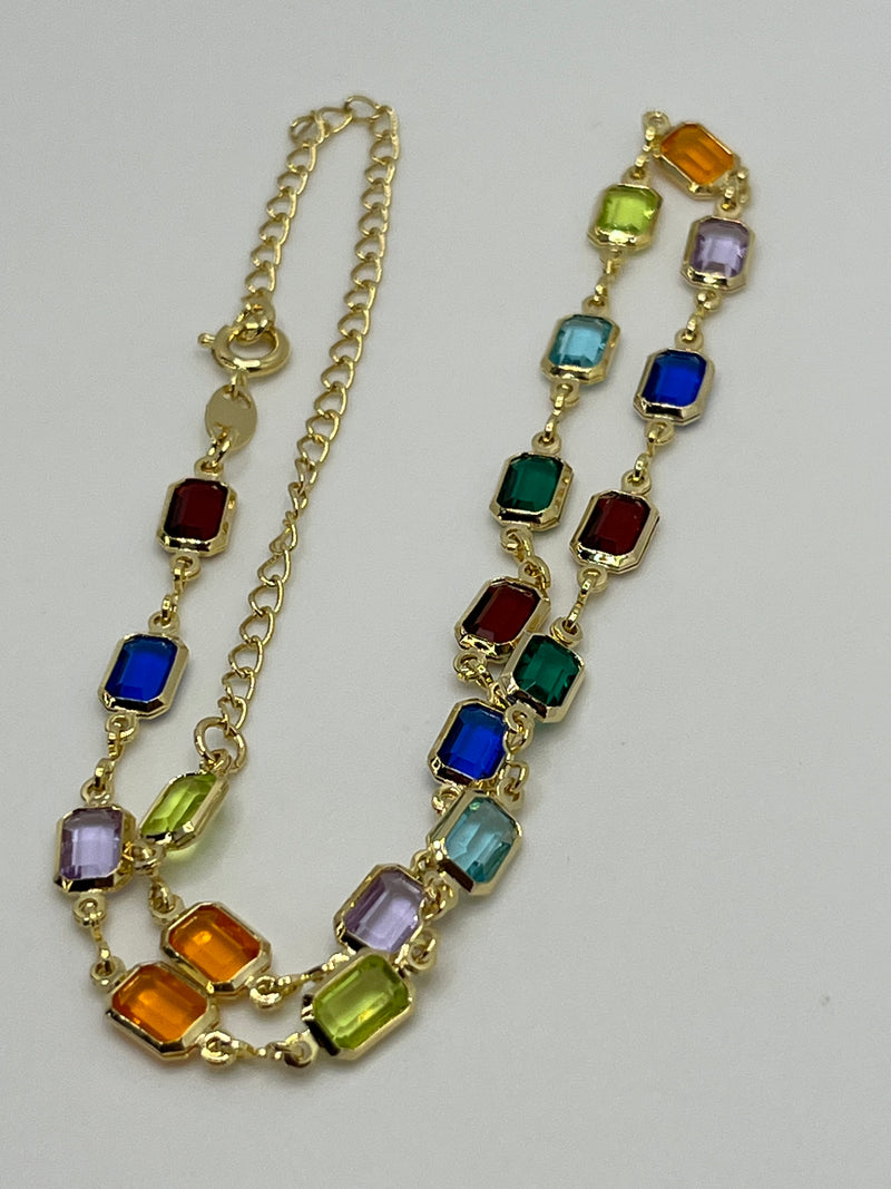 Choker Pedra Retangular Colors