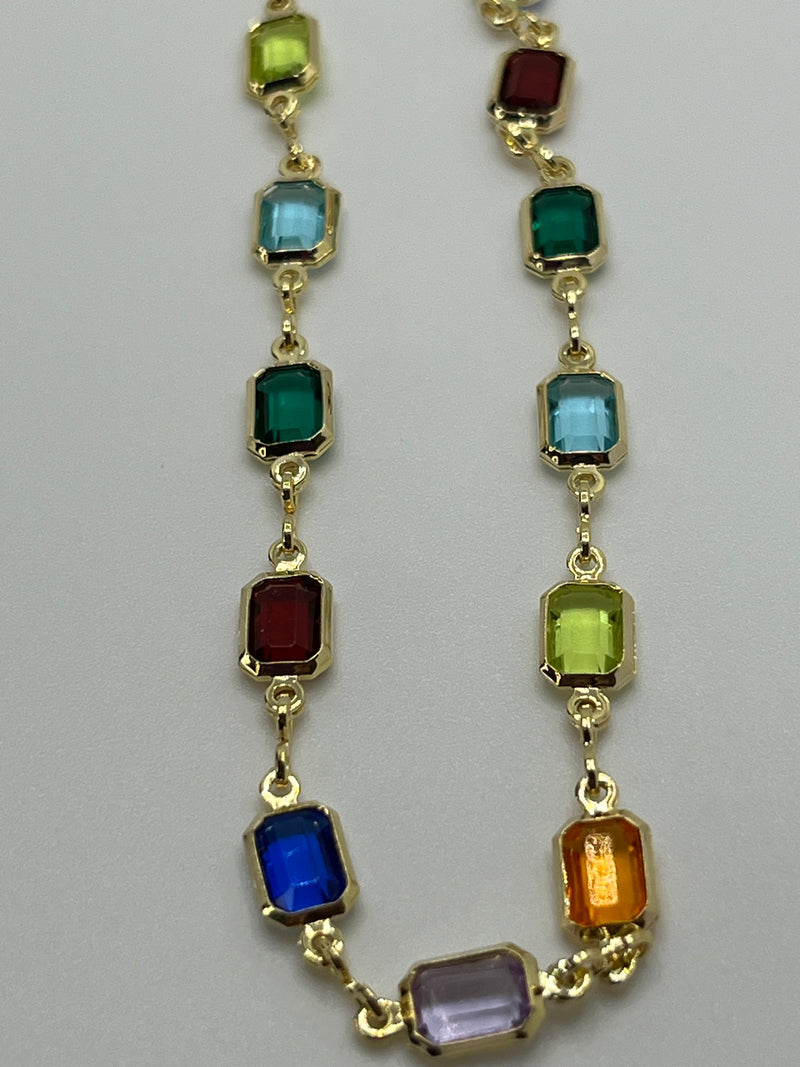 Choker Pedra Retangular Colors