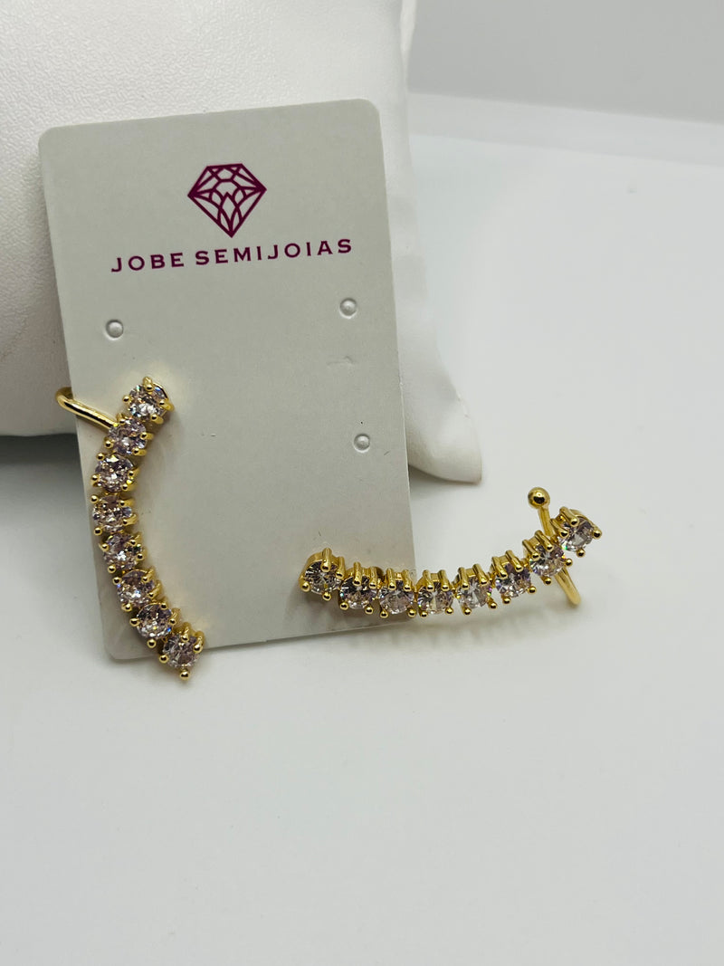 Brinco Ear Cuff  Cravejado em Zircônias